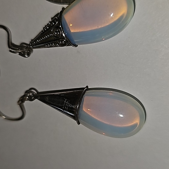 New Opalite Sterling Silver Earrings - Picture 4 of 5